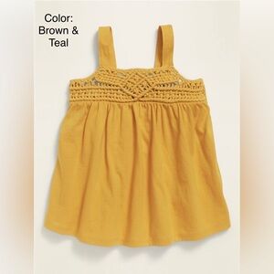2 Old Navy Braided Yoke Sleeveless Jersey Top for toddler girls/ Size: 3T